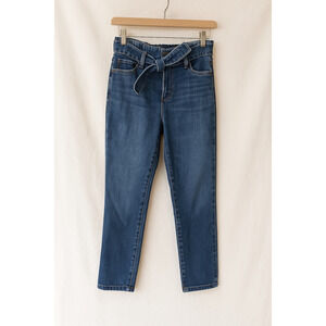 Sanctuary Jeans 27 Belted Ankle Skinny Crop High Rise Minimalist Casual Chic